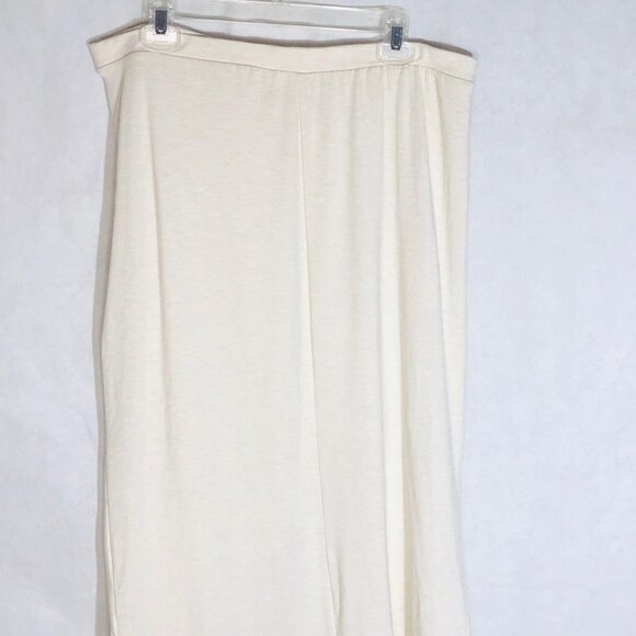 Nin skirt ivory cotton blend high low wrap elastic waist size extra large READ - Picture 9 of 9